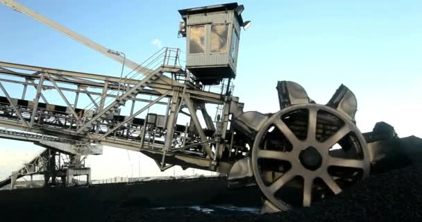 Maquinaria Industrial Ingeniería Minera Pesada Excavadora Industria Minera — Vídeo de stock