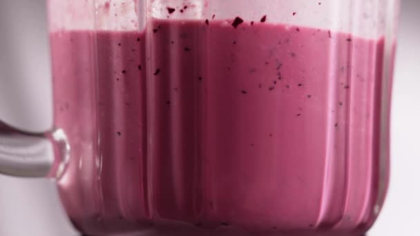 Blender Τρόφιμα Υγιεινά Φρούτα Ποτό Φρέσκος Χυμός Υγιεινής Διατροφής Βιολογικά — Αρχείο Βίντεο