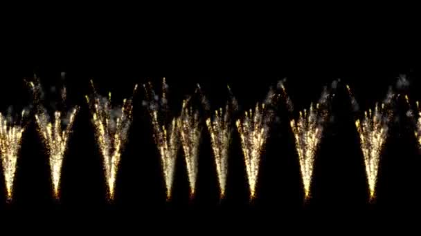 快乐新年视觉效果烟火事件Vfx背景光美丽的效果 — 图库视频影像
