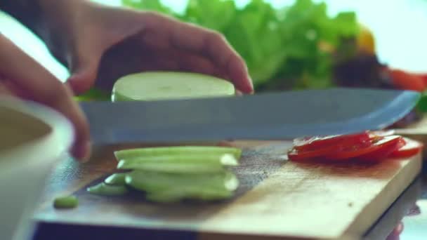 健康烹调生活方式有机食品营养专家饮食背景 — 图库视频影像