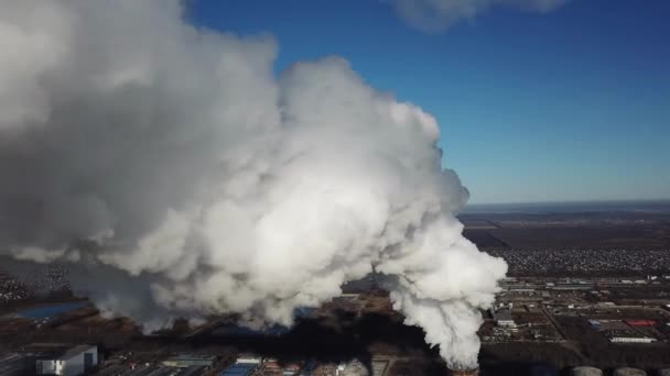 Resíduos Poluição Ambiente Fumaça Vegetal Indústria Conceito Industrial — Vídeo de Stock