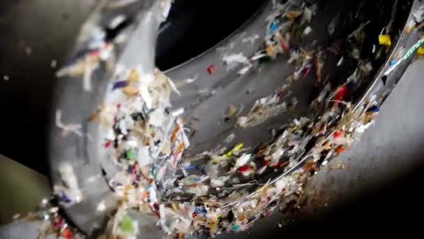 Anlage Umwelt Mülldeponie Schmutz Verschmutzung Recycling Müll Industrie Recycling Kunststoff — Stockvideo