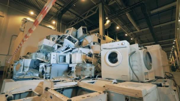 Recycling Milieu Grondstof Afval Dumpen Fabriek Industrieel Voor Gerecycleerd Afval — Stockvideo