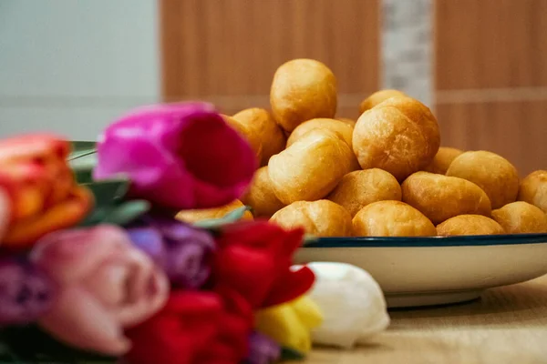 Lezzetli yiyeceklerin yakın görüntüsü