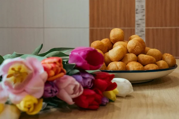 Bir pastanın mutfak fotoğrafı.