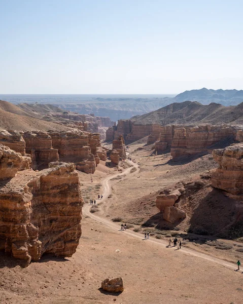 Vista Del Grande Canyon Nel Deserto Della Valle Del Negev — Foto Stock