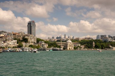 İstanbul 'un Boğaz' daki tekneden görünüşü