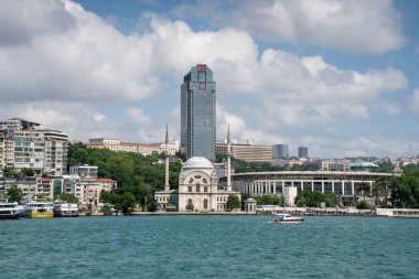 İstanbul 'un Boğaz' daki tekneden görünüşü