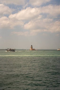 İstanbul 'un Boğaz' daki tekneden görünüşü