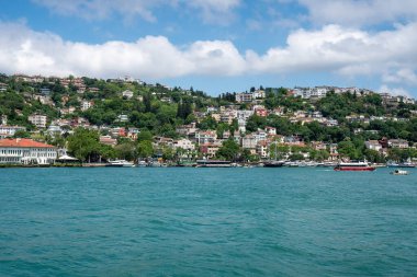 İstanbul 'un Boğaz' daki tekneden görünüşü