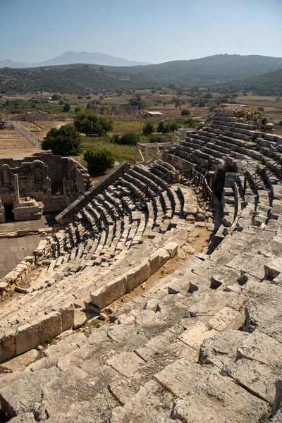 ancient roman theatre of peria, a roman theatre in pergamon, turkey.