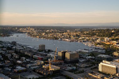 Seattle, Washington - Seattle State of Washington 'dan Seattle manzaralı, Amerika, 190 dolaylarında.