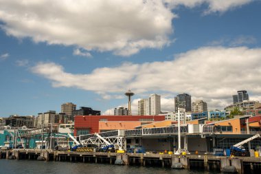 vancouver, british columbia, canada : the view of the city skyline clipart