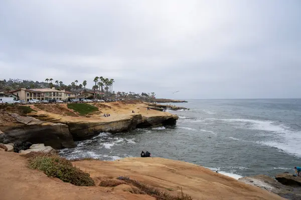 stock image santa monica, california, usa - march 1, 2 0 1 6 : view of the pacific ocean from the santa monica beach in california