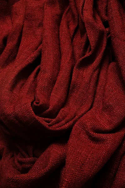Close Red Silk Texture Background — Stock Photo, Image