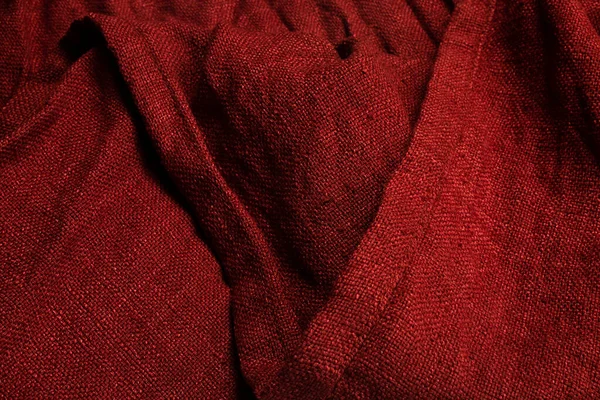 Close Van Rode Zijde Textuur Achtergrond — Stockfoto