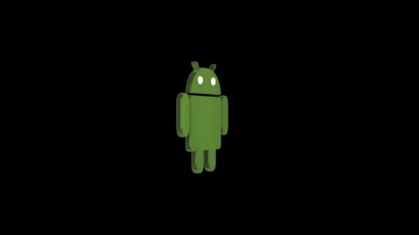 Androidアニメーション Androidループビデオでプロジェクトを強化 — ストック動画