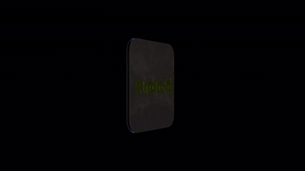 Android动画魔术为您的项目 循环动画在透明的黑色屏幕上 — 图库视频影像