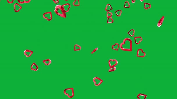 Love Serenade Hearts Flying Animation Cherished — Stock Video