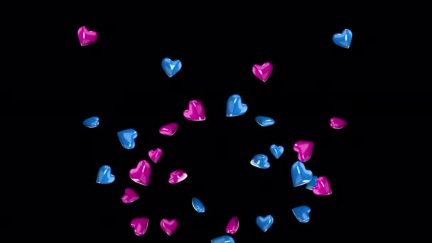 Mirage Amour Coeurs Volant Animation Pour Milieux Rêve — Video