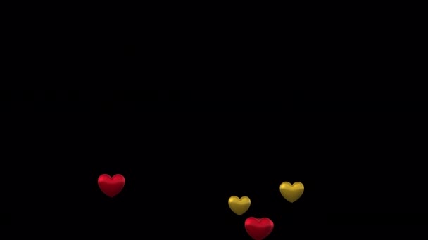 Αγάπη Στον Άνεμο Hearts Flying Animation Για Whimsical Backgrounds — Αρχείο Βίντεο