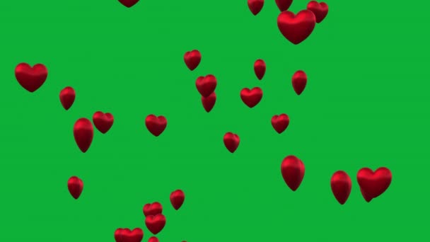 Amor Flotante Animación Corazones Para Día San Valentín Bodas Ensueño — Vídeos de Stock