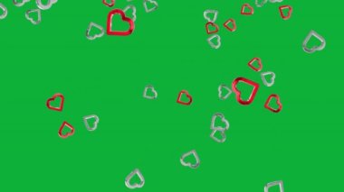Havada Aşk: Hoş Kalpler Romantik Arkaplanlar İçin Uçan Animasyon