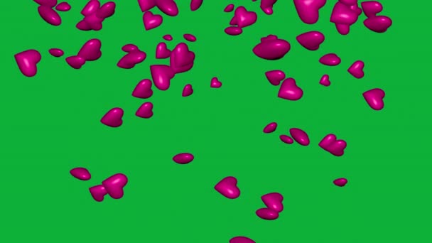 Celebra Amor Con Corazones Flying Animation Perfecto Para San Valentín — Vídeos de Stock
