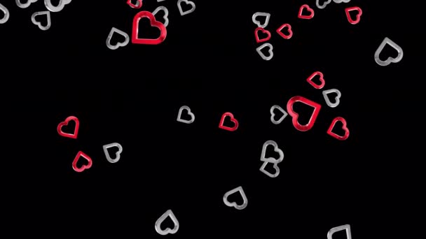 Whimsical Hearts Playful Animation Love Happiness — Stock Video