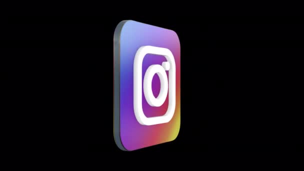 Bring Your Project Vision Life Instagram Logo Animation Instagram Logo — стокове відео