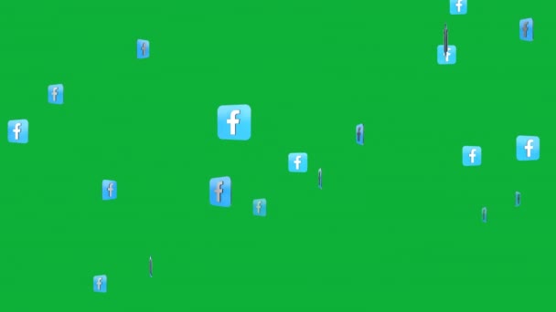 Add Splash Creativity Your Project Facebook Logo Animation Facebook Logo — Stock Video