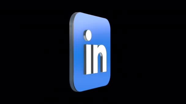 Faça Seu Projeto Memorável Com Uma Animação Logotipo Linkedin — Vídeo de Stock
