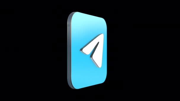 Додайте Сучасний Поворот Вашого Проекту Допомогою Анімації Telegram Logo — стокове відео