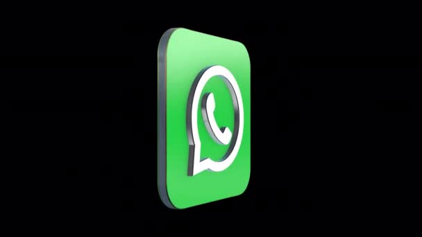 Imponera Dina Tittare Med Professionell Whatsapp Social Media Logo Animation — Stockvideo