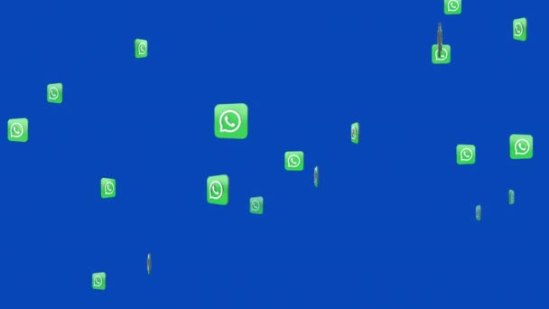 Gör Ditt Projekt Oförglömligt Med Minnesvärd Whatsapp Logotyp Animation — Stockvideo