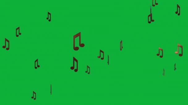 Sounds Wonder Een Grillige Animatie Muzikale Noten — Stockvideo