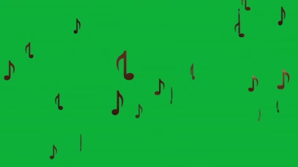 Dance Melodies Animated Adventure Musical Notes — Stock Video