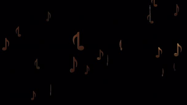Sinfonía Musical Una Animación Cautivadora Celebrando Notas Musicales — Vídeos de Stock