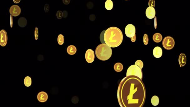 Voeg Een Dynamisch Element Toe Aan Project Met Litecoin Effect — Stockvideo