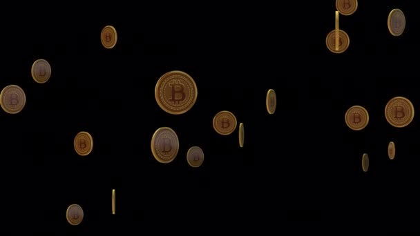 Make Your Project Shine Brilliant Bitcoin Animation Przenieś Wizualizacje Swojego — Wideo stockowe