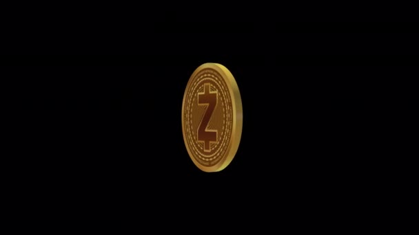用令人垂涎欲滴的数字硬币动画增强你的项目吸引力 用令人印象深刻的Zcash 3D硬币动画为你的项目创造一个视觉奇迹 — 图库视频影像