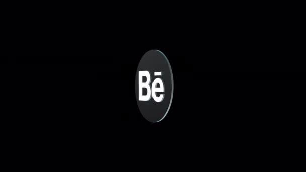 Markanızı Göz Aldıran Boyutlu Behance Logosu Sosyal Medya Animasyonuyla Şeffaf — Stok video