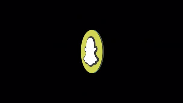 Bądź Zauważony Mediach Społecznościowych Urzekającą Animacją Logo Snapchat — Wideo stockowe