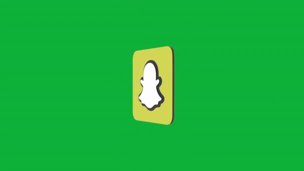 Forsterker Brands Synlighet Med Snapchat Logo Animasjon Sosiale Medier – stockvideo