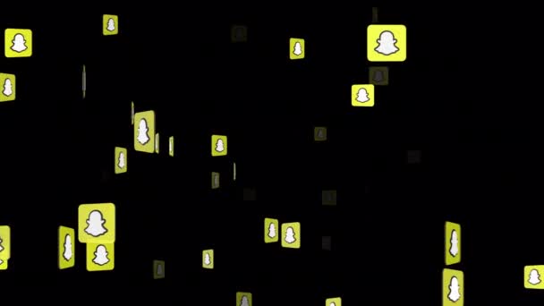 Zwiększ Swoją Obecność Online Urzekające Logo Social Media Snapchat Logo — Wideo stockowe