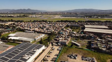 Bogot sokakları, gökyüzü ve binalar yukarıdan alındı