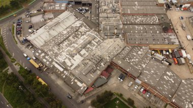 Trafiği ve yeşil sokaklarıyla Bogota 'nın hava görüntüleri