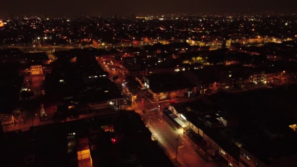 ボゴタの夜の空中写真とその色と空 — ストック動画