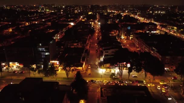 波哥大夜晚的航拍图像 其色彩和天空 — 图库视频影像
