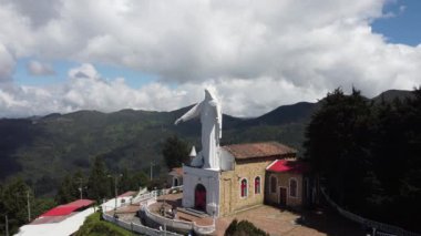 Bogota şehir merkezi binaları monserrate ile